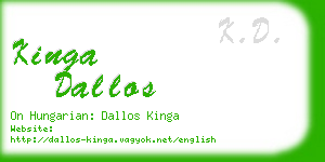 kinga dallos business card